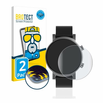 BROTECT - Screenprotector voor Mobvoi Ticwatch E3 - Folie Beschermfolie matte volledig dekking 2 Stuks