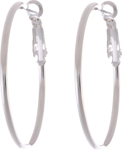 Behave - Oorbellen - Zilverkleurige Oorringen - 4 cm - Tijdloze Hoop Earrings - Nikkelvrij Metaal - Lichtgewicht - Kliksluiting