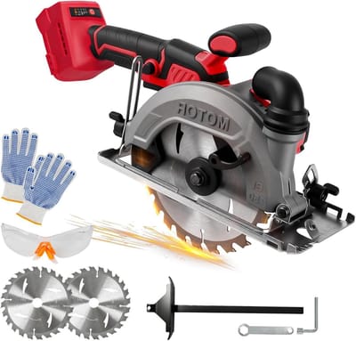 Draadloze Cirkelzaag - Accu Zaag - Precisie Zagen - Borstelloze Motor - 6 Inch - Zwart