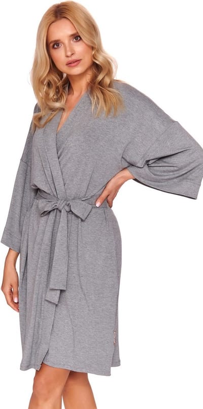 Doctor Nap Badjas Dames Bamboe Dark Grey SWB.9999 S