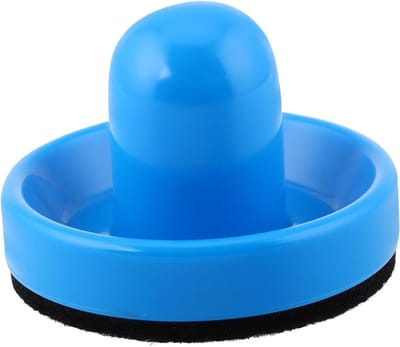 Airhockey Accessoires - Pusher en Puck - Tafelspel Verbeteren - Stevige Constructie - 9.5x9.5x6 cm - Blauw