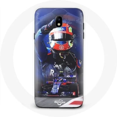 Hoesje - Formule 1 - Pierre Gasly - Samsung Galaxy J3 2017 - Flexibel - Sportief rood