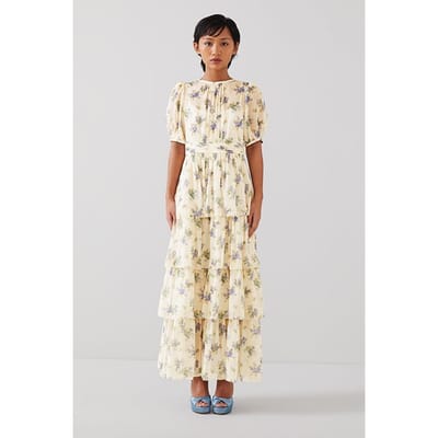 LK Bennett Bouvier Petite Maxi Dress Cream Größe: 8 | Maxikleider Outlet | Damen | Weiß