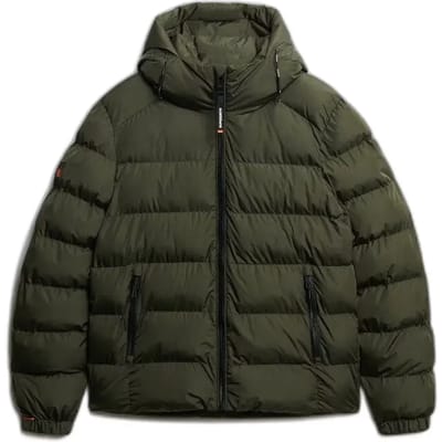 Superdry Hooded Sports Puffer Casual Winterjas Heren Khaki 3XL
