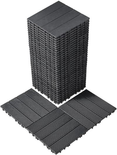 Terrastegels - Vloerbedekking - Buiten Vloeren - Waterdicht Antislip - 30x30 cm - Donkergrijs