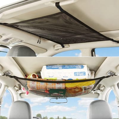 Oneay 1 stuk. Opbergnet voor op het autodak (79 x 53 cm), opbergnet voor op het autodak, multifunctionele opbergtas met ritssluiting, universele tas voor op het autodak.