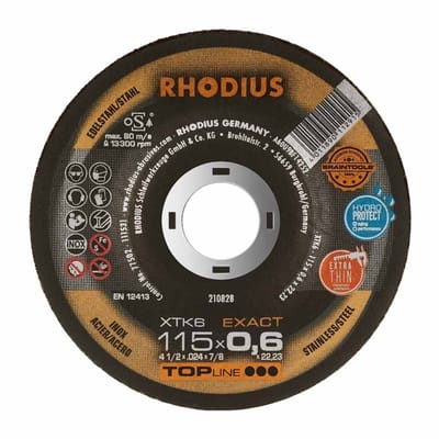 Rhodius XTK6 EXACT 210828 Doorslijpschijf gebogen 115 mm 22.23 mm 1 stuk(s)