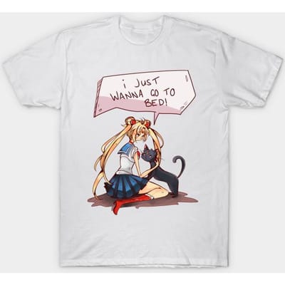 T-shirt Dames Sailor Moon Harajuku Print Kawaii T-shirt Zomer Korte Mouw Dames T-shirt Top Tee 4XL