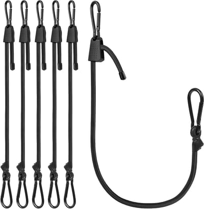 Verstelbare Spanningsrubber met Haak - Set van 6 - 45 cm Latex Tensioners voor Luggage, Elastische Expander en Multifunctionele Bevestiging