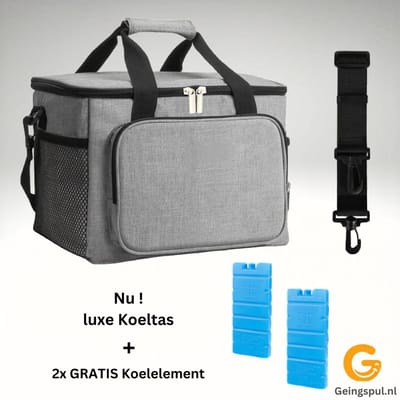 Luxe Koeltas – 15L – Inclusief 2 Gratis Koelelementen – Houdt Eten & Drank Lang Koud