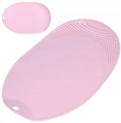 Snijplank met Afdruiprek - Duurzaam Kunststof, Roze (37x25cm)