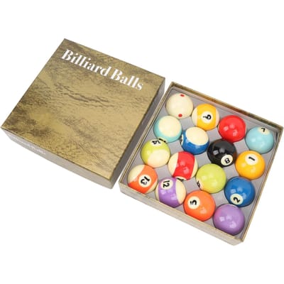16 pièces Boules de billard Professionnel Standard 2,3 pouces Diamètre Résine Haute Résistance à la Friction Table de billard beige