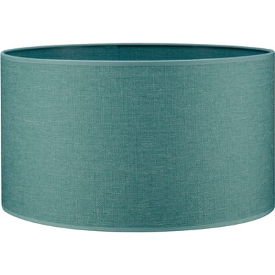 Home Sweet Home Lampenkap Canvas cilinder - van stof - turkoois - Moderne stoffen Lampenkap - 40/40/22cm - E27 lamphouder - voor vloerlamp,
