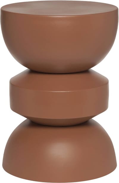 sweeek - Bijzettafel, hoektafel, nachtkastje van metaal ø32 x 43,5cm - assa