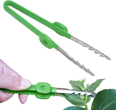 Lange Pincet - Tuin Gereedschap - Planten Verzorgen - Gebogen Getande Tip - 18.7 cm - Standaard