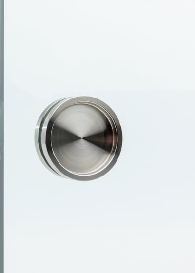 ForaVida | Komgreep set 2 stuks zilver | RVS handgreep voor glazen schuifdeur en glazen schuifwand | Ø 65 mm