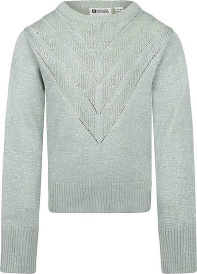 No Way Monday-Girls Pullover ls-Sage - Maat 134