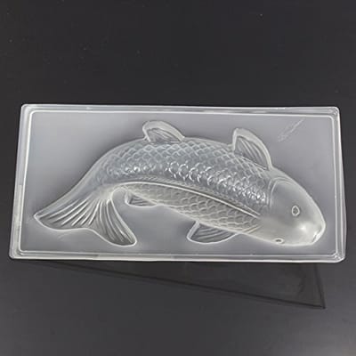 Dailygoods- Cakevorm 3D Koi Vis - Siliconen Mallen - Puddingvorm - Koekjesvorm - Bonbonvorm - Thermische Weerstand - 35 x 17,5 cm - Siliconen Mal
