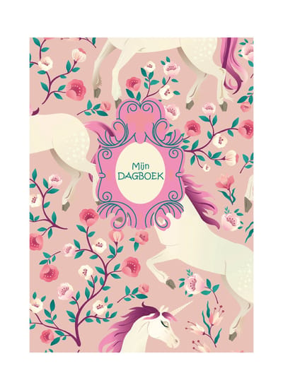 HappyBook - Unicorn Dagboek - Unicorn Diary - Eenhoorn Dagboek - Kids - Kinderen - Meisjes - Paarden - Unicorn - Eenhoorn - Roze - Notitieboek -Elastiek - Cadeau - Journal voor unicorn meisjes - Meisjes dagboek - Journalen - Ideeën opschrijven - Plan