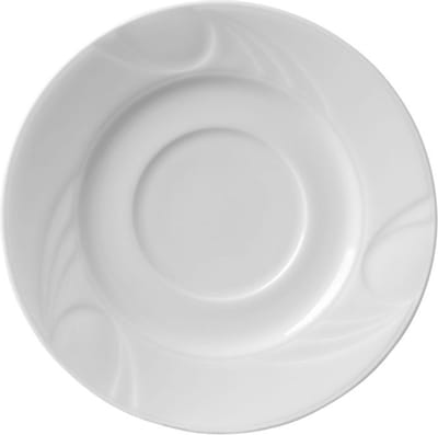 HENDI Schotel voor koffie en cappuccino – versterkte randen – wit porselein – ⌀149 mm