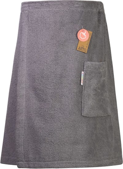 ARTG® Towelzz - Sauna Kilt - Heren - met klittenband - Antraciet Grijs - (tot 135 cm heupomvang)