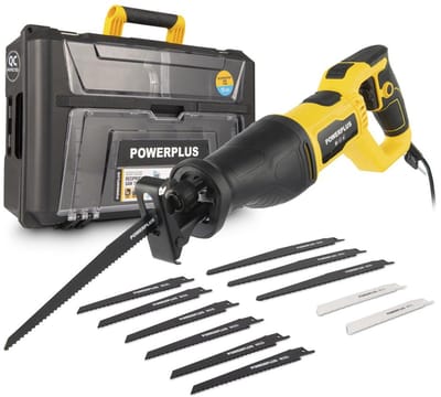 Powerplus elektrische reciprozaag POWXBOX022 - 710W zaagmachine - 2800min1- gereedschap met 12 acc.