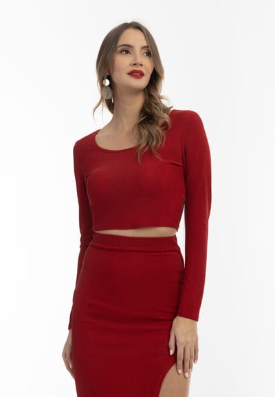 faina Cropped jerseytopje