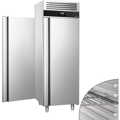 GGM Gastro Durchreiche-Tiefkühlschrank Edelstahl PREMIUM - GN 2/1 - 700 Liter - mit 1 Tür vorne & hinten Zilver