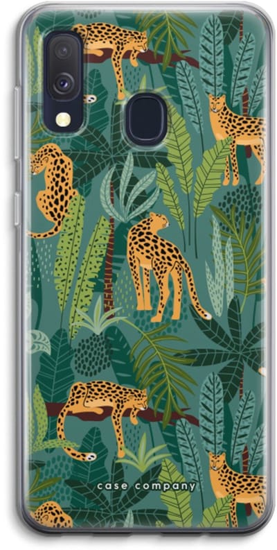 Case Company® - Hoesje geschikt voor Samsung Galaxy A40 hoesje - Luipaard 2 - Soft Cover Telefoonhoesje - Bescherming aan alle Kanten en Schermrand
