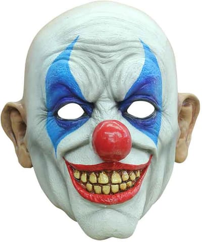 Partychimp Killer Clown Scary Clown Happy Volledig Hoofd Masker Halloween Masker voor bij Halloween Kostuum Volwassenen Carnaval - Latex - One size