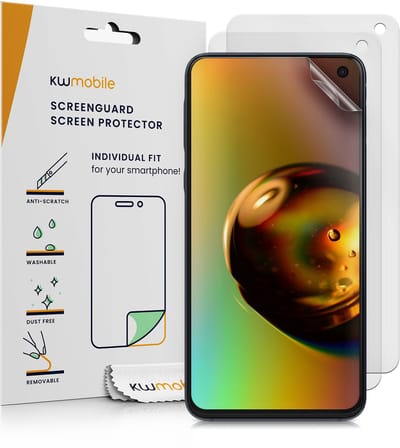 kwmobile Set of 3 Screen Protectors Compatible with Samsung Galaxy S10e - Anti-Glare Anti-Fingerprint Display Films - Matte