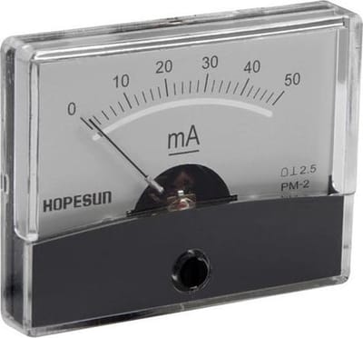 Analoge Paneelmeter Voor Dc Stroommetingen 50Ma Dc / 60 X 47Mm