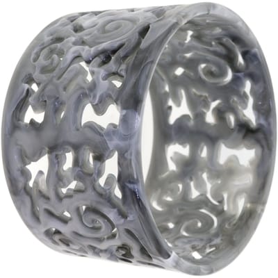 Behave – Armband – Grijs – Acryl – Nikkelvrij – Opengewerkt – Sculpturaal Design