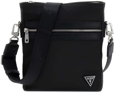 GUESS schoudertas Berlin Crossbody Flat Black zwart