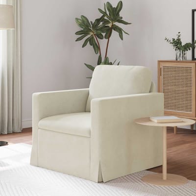 vidaXL Bank Crème 78 x 78 x 80 cm Fluweel