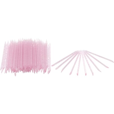 Lot de 100 bâtonnets de repousse-cuticules jetables à double extrémité pour manucure et pédicure Pinkish