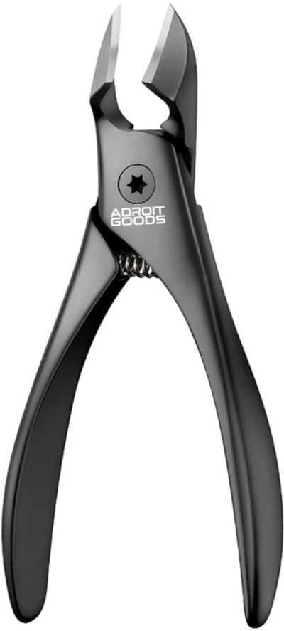 AdroitGoods 25° Precisie Nagelknipper – Professionele Ingegroeide Nagel- en Teennagelknipper - Volledig Roestvrij Staal - Zwart