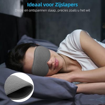 Famanu - 2025 Innovatief Slaapmasker voor Mannen en Vrouwen, 100% Lichtblokkerend Ontwerp Oogmasker om te Slapen, een Dutje te Doen, Mediteren, Reizen（Grijs）