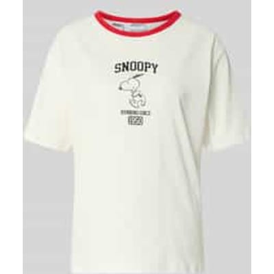 T-shirt met motiefprint en ronde hals