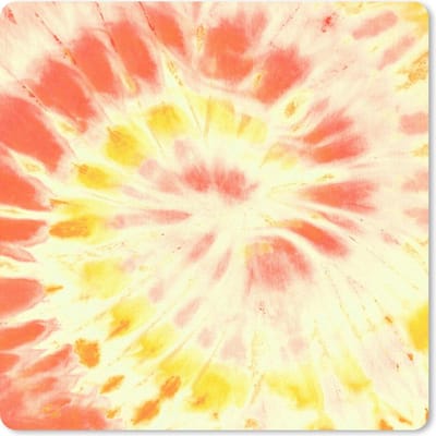 Muismat 20x20 cm - Mousepad Tie dye - Geel - Oranje - Muismatten