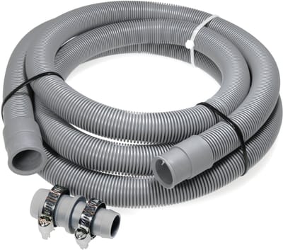 2,5m Dparts afvoerslang verlengset - 19 x 21 mm - wasmachine en vaatwasser afvoer slang verlengen - waterslang verlengslang - wasmachineslang