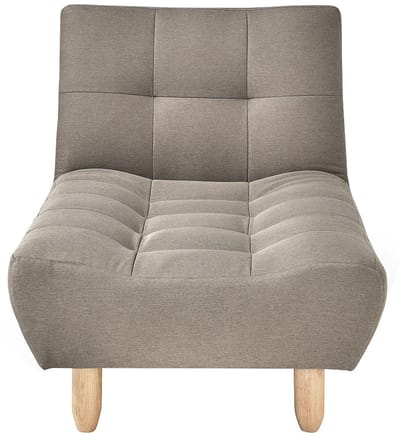 Vente-unique Uitklapbare chaise longue van taupegrijze stof ESTEBAN