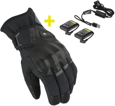 Macna Era 2.0 RTX Kit waterdichte, verwarmbare winter-motorhandschoenen + 7,4V / 2,2A batterijen en oplader -