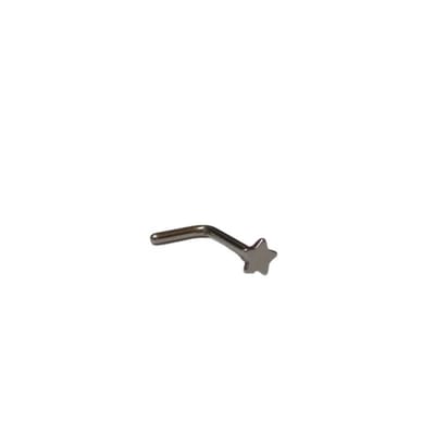 Aramat Jewels | Neuspiercing | Stalen Neuspiercing met klein Sterretje | | | |2,5mm | Staal | Volwassenen | Verkleurd niet