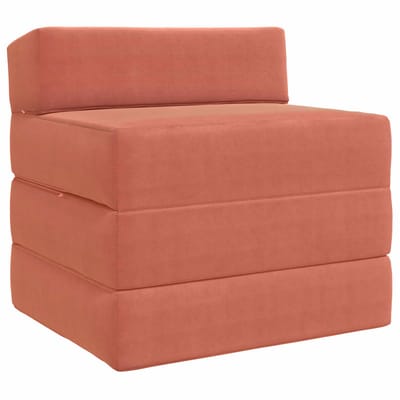 vidaXL - Vouwbare - Sofa - Bed - Rood - Oranje - 200 - x - 70 - x - 15 - cm - Corduroy - stof