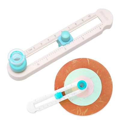 Ynkkvre - Cirkel Snijder - Papier -Verstelbare Cirkel Snijder 2–20 cm – PVC Papiersnijder met Veiligheidskap – 360° Roterende Cirkelsnijder voor Knutselen, Scrapbooking & DIY
