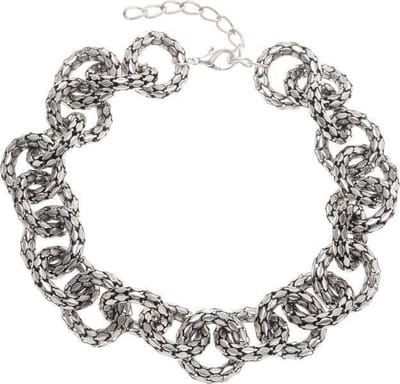 Behave - Zilverkleurige Schakelketting - Trendy Modeketting