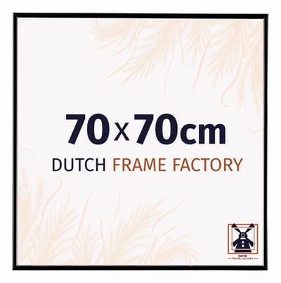 Fotolijst 70x70 cm - Kunststof - Zwart Hoogglans - Easy