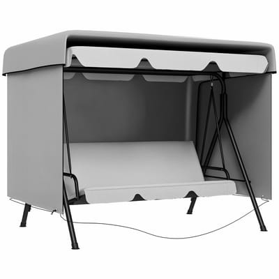 Killogood Tuinmeubelhoes beschermhoes voor buitenmeubelen - 215 cm x 155 cm x 150 cm - grijs