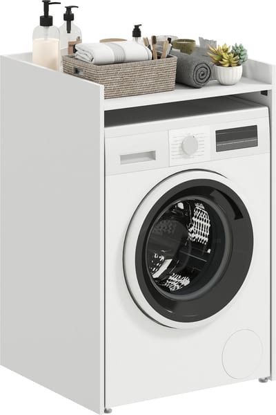 Homcom Bathroom Floor Cabinet-MDF-64L x 60B x 97,5H cm-Wit